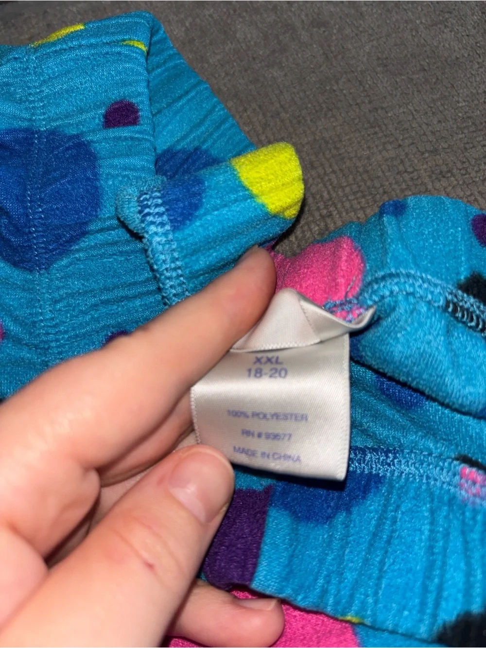 Justice Bright Blue Pajama Pants with Multicolor Polka Dots